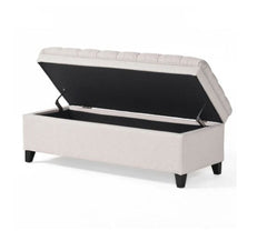 Hastings Tufted Fabric Storage Bench by Christopher Knight Home