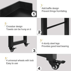 Dakera Desk Comfort of your Bed Rolling Tray Table Perfect for any Room