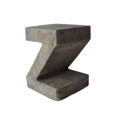 Concrete Side Table Offers Lasting Durability and A Unique Look Z Shape