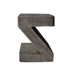 Concrete Side Table Offers Lasting Durability and A Unique Look Z Shape