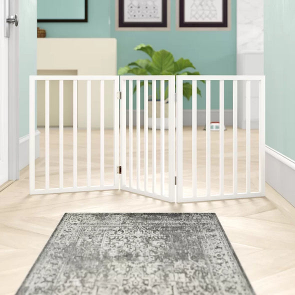 Demeter Freestanding Pet Gate Zig-Zag Pattern