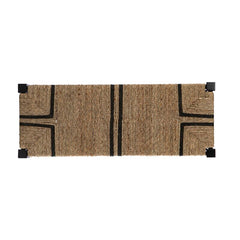 Wood Bench Add Boho Seating to your Entryway with this Seagrass Bench Natural Fibers Woven in A Geometrical Design