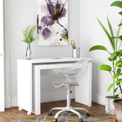 White Duffy L-Shape Desk Perfect Pick For Your Home Office