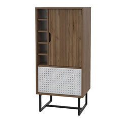 Mahogany/White Dukens Bar Cabinet Stylish Modern Design Functional Bar Cabinet