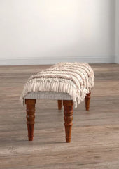 Halfacre Upholstered Bench Versatile Touch Solid and Engineered Wood