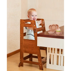 Brown Eccles Step Stool Support Feet Enhance the Stability and Balance