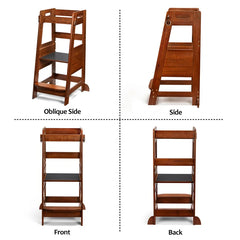 Brown Eccles Step Stool Support Feet Enhance the Stability and Balance