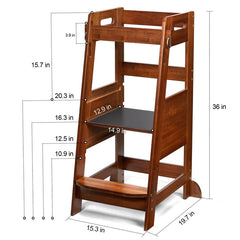 Brown Eccles Step Stool Support Feet Enhance the Stability and Balance