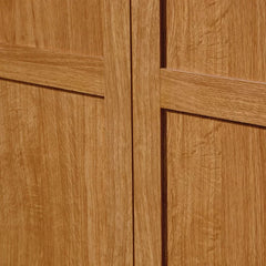 Highland Oak Elborough Armoire Cabinet Strikes a Tall Rectangular Silhouette