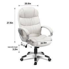 White Enosburg Executive Chair Ergonomic High Back Office Chair Design