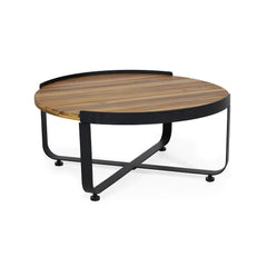 Modern Industrial Acacia Wood Coffee Table addition to your backyard or patio space