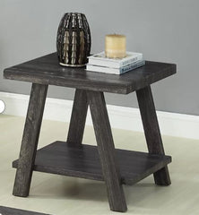 Filipek End Table Lodge Style Compact Frame Wide Angled Legs