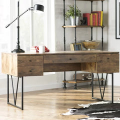 Desk Plenty Of Space Perfect For Turning Your Home Office Solid Manufactured Wood