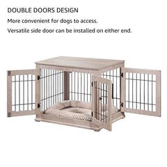 1 Weathered Gray Farid Pet Crate 22.05'' H x 23.5'' W x 18.27'' D nice Piece of Furniture