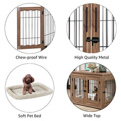 1 Farid Pet Crate 22.05'' H x 23.5'' W x 18.27'' D in Walnut  a nice Piece of Furniture