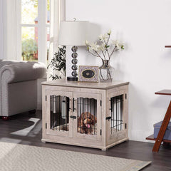 1 Weathered Gray Farid Pet Crate 22.05'' H x 23.5'' W x 18.27'' D nice Piece of Furniture