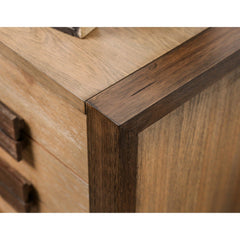 Rustic Solid Wood 2-drawer Nightstand Offers Storage and Functionality