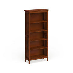 Contemporary Oak Solid Wood Media Shelf Perfect Venue for Neatly Organizing Media and Books