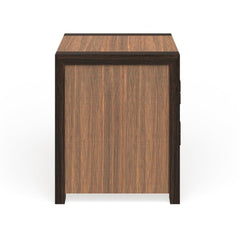 Rustic Solid Wood 2-drawer Nightstand Offers Storage and Functionality