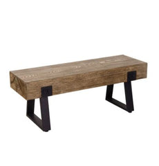 Outdoor Indoor Patio Wood Style Bench - Seating Size: 48'' W x 15.75'' D x 18'' H