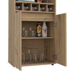 Bar Cabinet Brings A Stylish Design 10-Stemware Rack