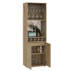 Bar Cabinet Brings A Stylish Design 10-Stemware Rack