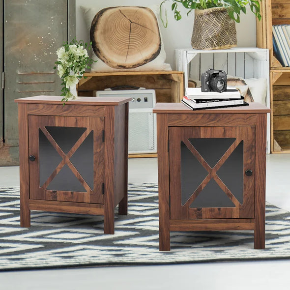 Gatling 23.62'' Tall Nightstand Durable and Stable Wood (Set of 2)