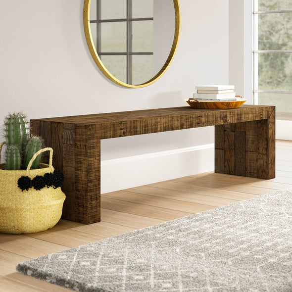 Solid Wood Bench Perfect Pick for Any Modern Farmhouse-Inspired, Rustic, Or Traditional Aesthetic Space-Conscious Coffee Tables