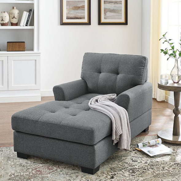 Glenvar Chaise Lounge Gray Suitable for Living Room