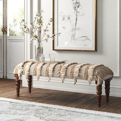 Halfacre Upholstered Bench Solid and Engineered Wood