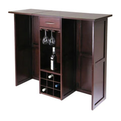 Wine Bar Walnut Expandable Bar Counter Is Perfect For Serving