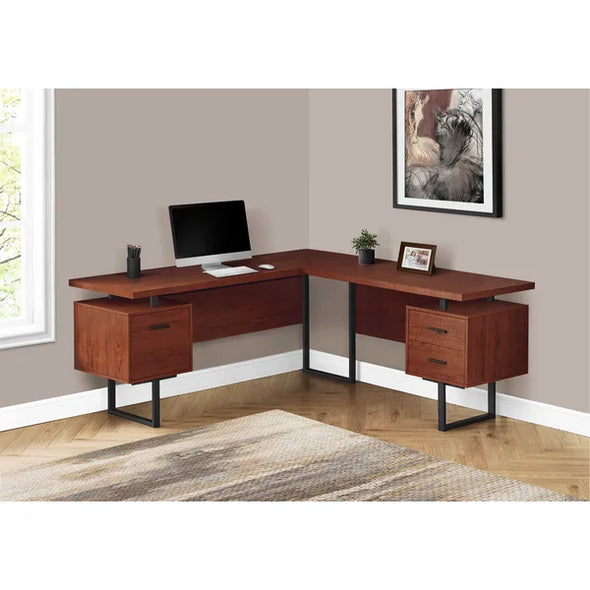 Reversible L-Shape Desk Extra-Large Corner Computer Desk with 3 Storage Drawers