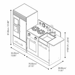 White Kitchen Set Perfect for Play Pretend kitchen