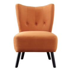 Accent Chair - Orange Add Vibrant Accent to your Home's Modern Decor. The Velvet Covering of this Retro-Inspired Accent Chair