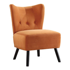 Accent Chair - Orange Add Vibrant Accent to your Home's Modern Decor. The Velvet Covering of this Retro-Inspired Accent Chair