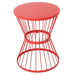 Hand-crafted Round Iron Side Table Add Some Extra Table Space to your Patio Without Dominating your Space or Style