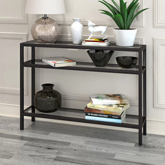 Lochlan Console Table Elongated Shelves and Clean Airy Quality