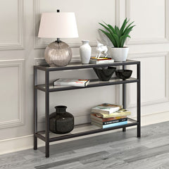 Lochlan Console Table Elongated Shelves and Clean Airy Quality