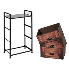 3 Drawer Fabric Dresser Storage Tower Nightstand Sturdy Steel