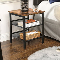 Mayville End Table Practical Linear and Yet Still Chic Two Sturdy Mesh Shelves