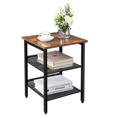 Mayville End Table Practical Linear and Yet Still Chic Two Sturdy Mesh Shelves