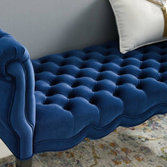 Navy Mcarthur Upholstered Bench Beautiful Accent or Extra Seating Solution