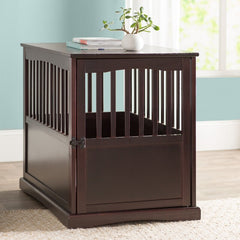 Espresso Mendosa Pet Crate Rust, and Rot-Resistant, As Well As Leak-Proof. The Front Door Can Be Locked Both As An End Table