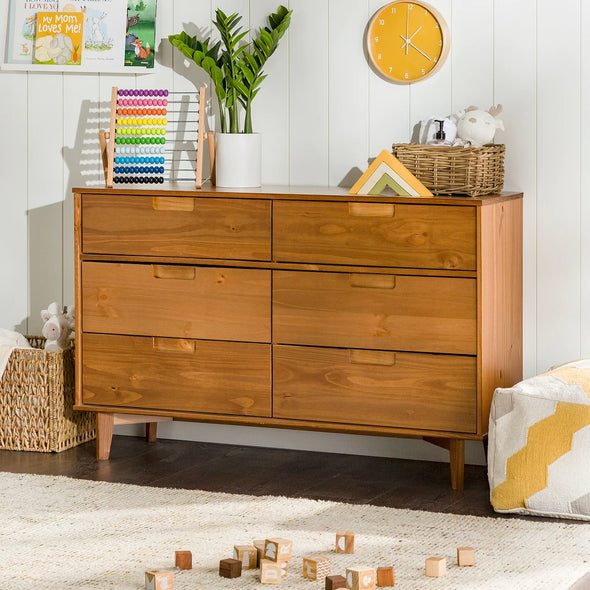 Middlebrook Gammelstaden Mid Century Solid Wood 6 Drawer Dresser