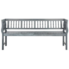 Ash Gray Millard Wood Bench Rustic Charm Solid Wood Bench