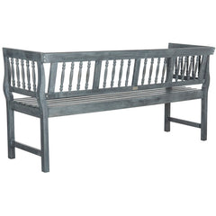 Ash Gray Millard Wood Bench Rustic Charm Solid Wood Bench