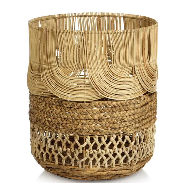 Multi-Weave Rattan Basket Natural Fibers Weaving Patterns