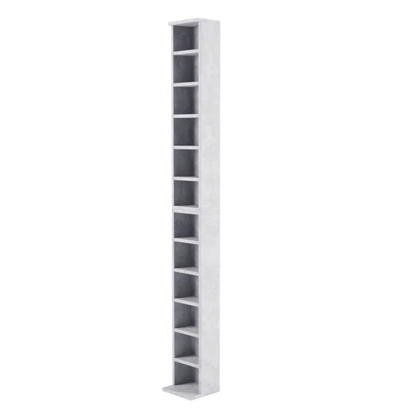 Gray Multimedia Media Shelves Modern Style 10 Adjustable Shelves Provide Essential Storage Space