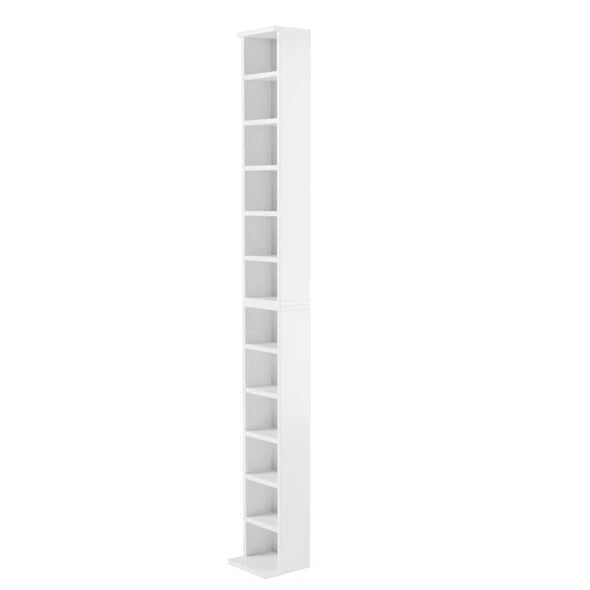 White Multimedia Media Shelves 10 Adjustable Shelves Provide Essential Storage Space