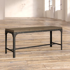 Myaa Metal Bench Charcoal Gray Finish Stylish Selection